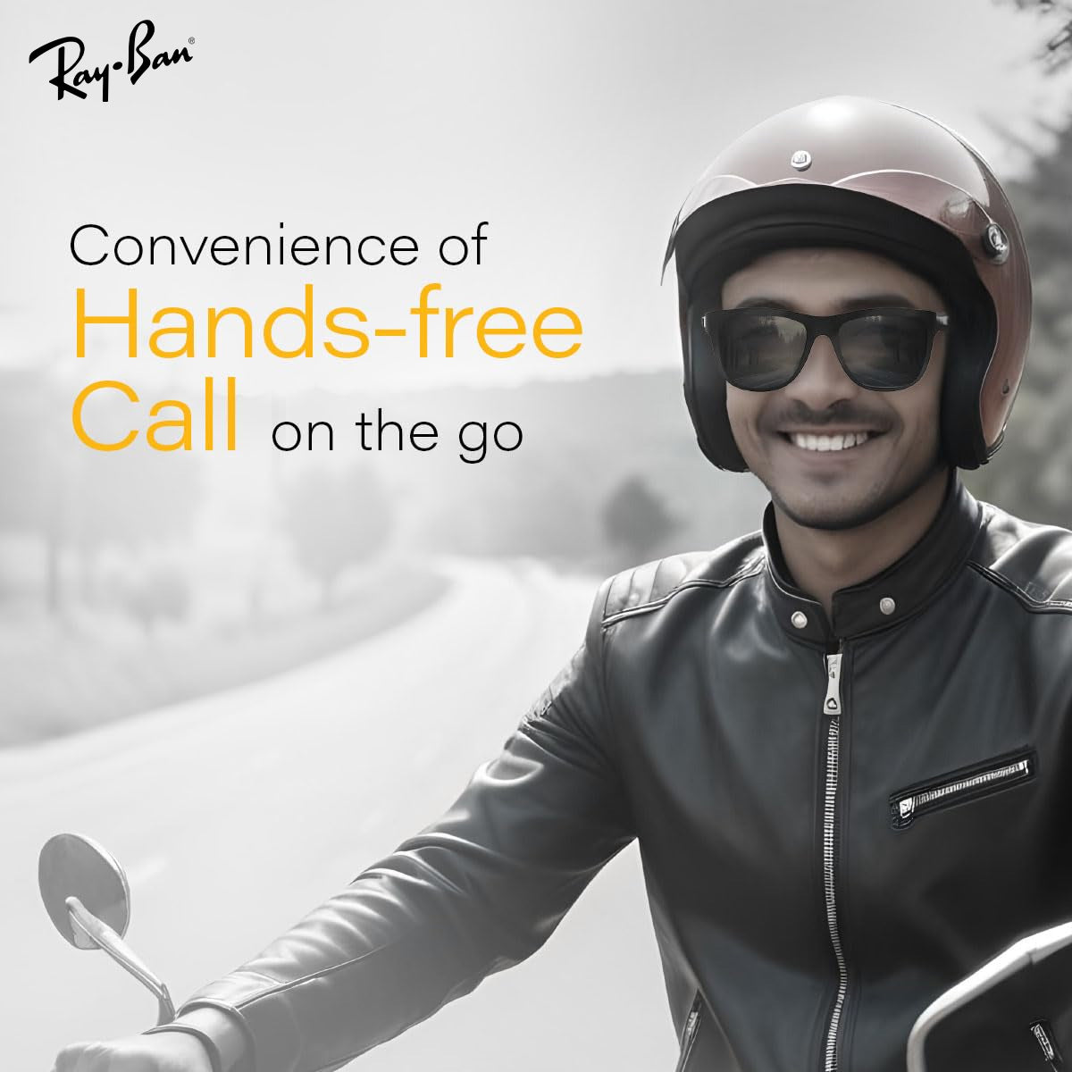 Ray-Ban Smart Glasses with Wireless Bluetooth | Hands-Free Calling | Open Ear Music | Sport Headset | Intelligent Eyewear | Connect with Your Mobile/Tablet | Black